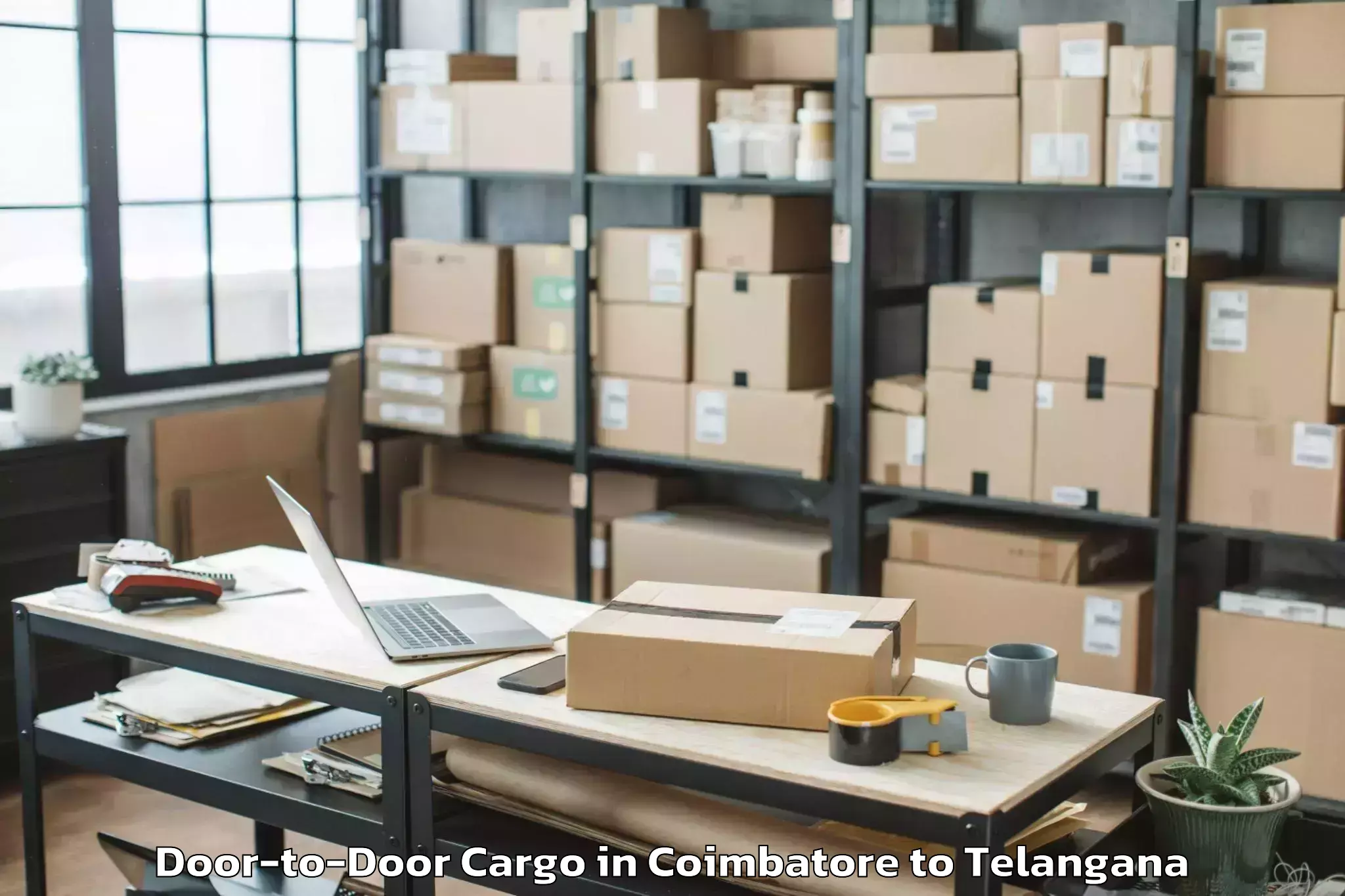 Expert Coimbatore to Yellandu Door To Door Cargo